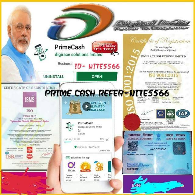 PRIME CASH REFER NITE5566 Whatsapp group