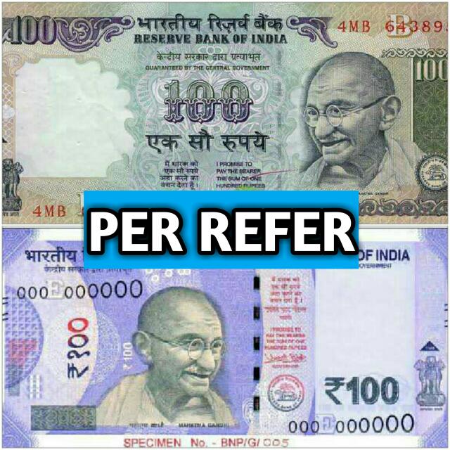 Per Refer Rs 100 Whatsapp group