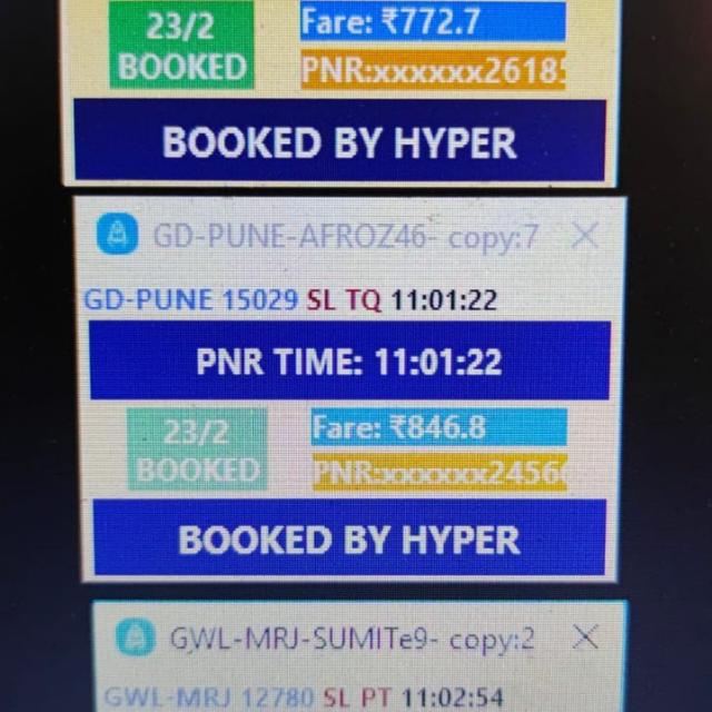 TATKAL TICKET BOOKING