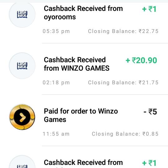 Paytm earning app proof