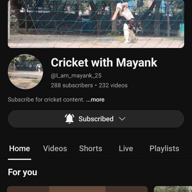Subscribe my YouTube channel @I_am_mayank_25