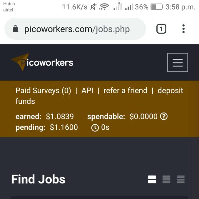 Picoworker - මුදල් උපයමු