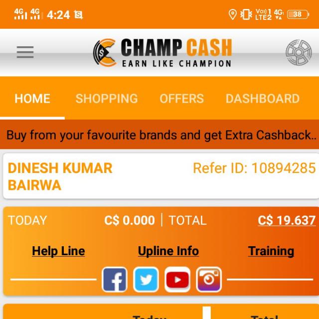 Champcash Earnings