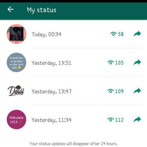 Status view increasing Whatsapp group