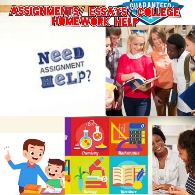 ASSIGNMENTS AND HOMEWORK HELP?