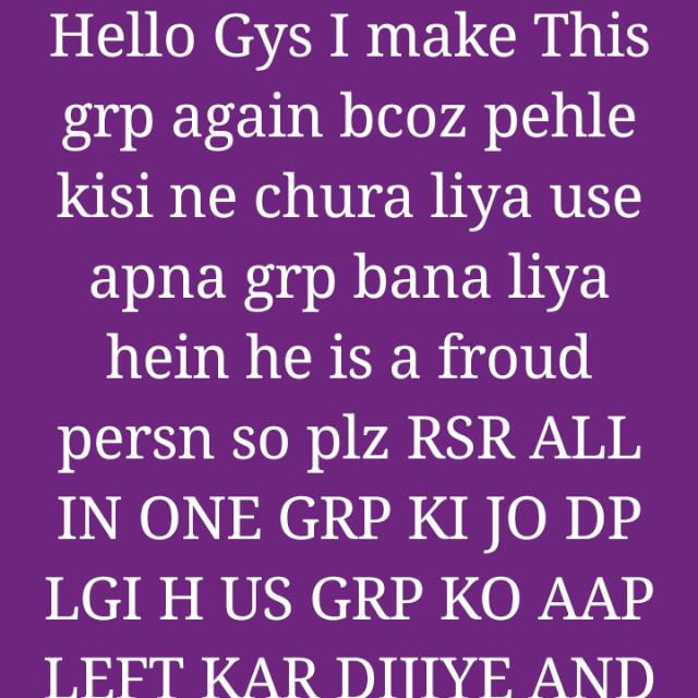 RSR ALL IN ONE GRP Whatsapp group