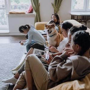 Large family group