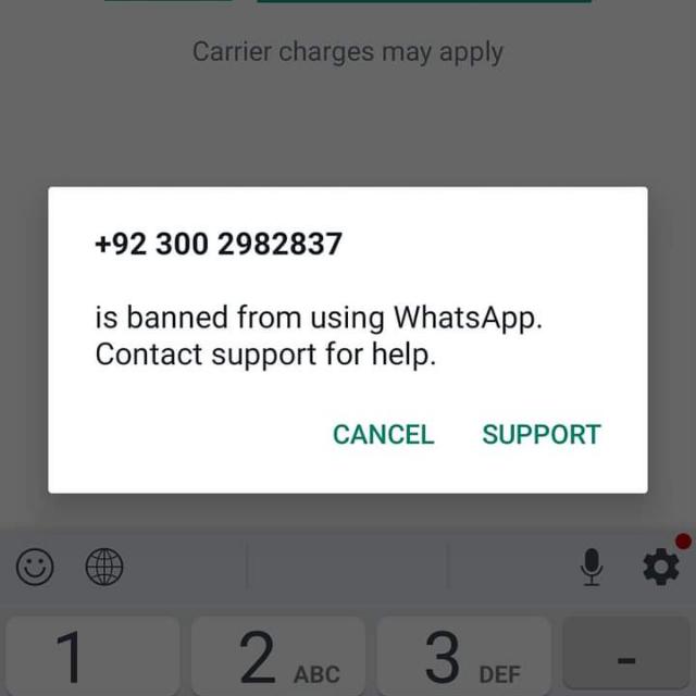 WhatsApp number unbanned??