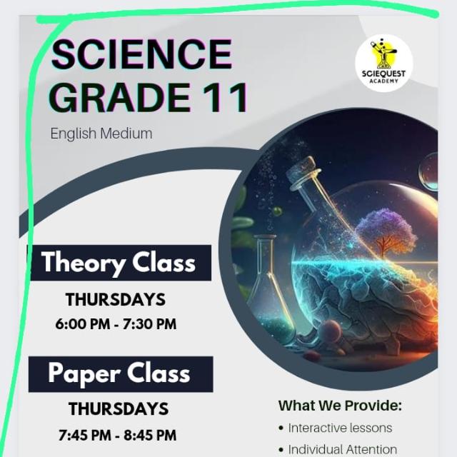 Grade 11 science lessons ⏫⏫ - Academic year 2025 ?