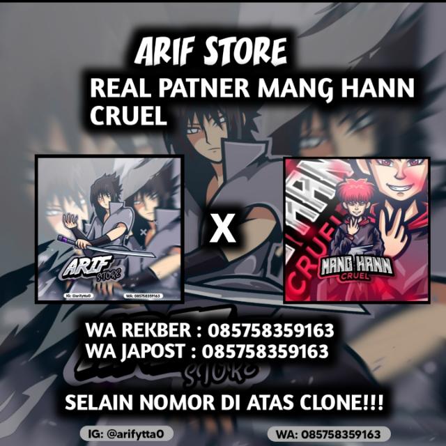 STOK¹ |ARIF STORE X MANG HANN CRUEL