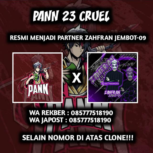 STOCK PANN 23 CRUEL X BABEH CRUEL X ZAHFRAN JEMBOT X YUUTA