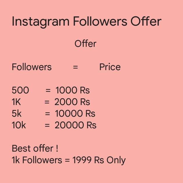 INSTAGRAM ? FOLLOWERS