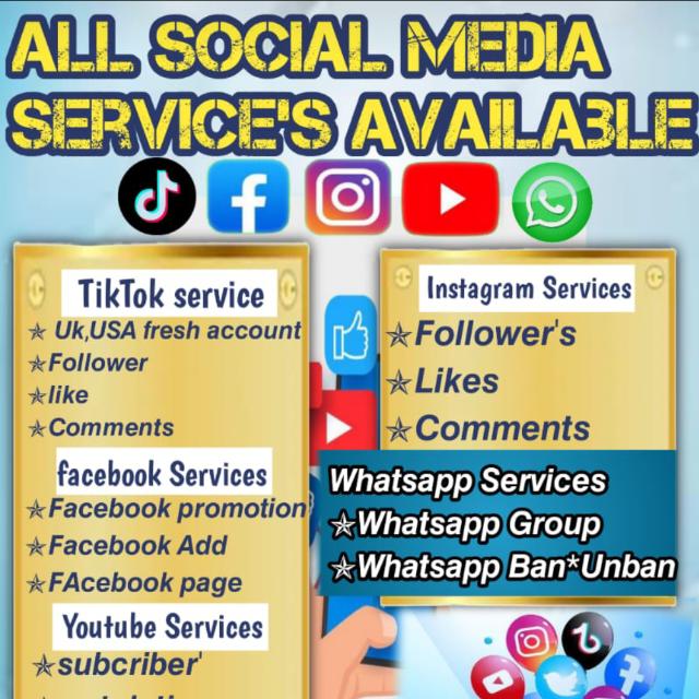 All social media SERVICES✅ available