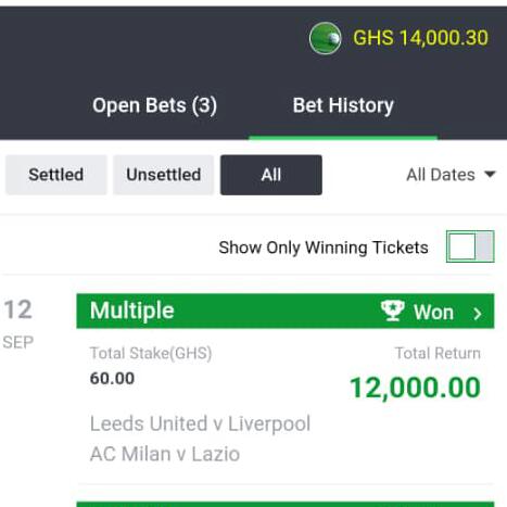 Sporty bet winning odds 