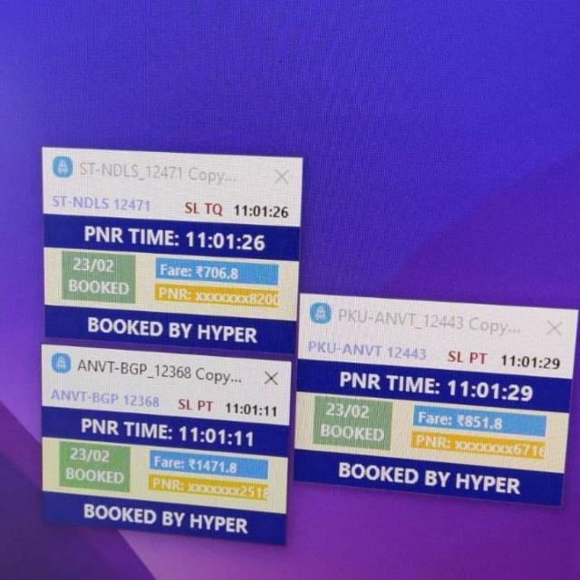 TATKAL TICKET BOOKING