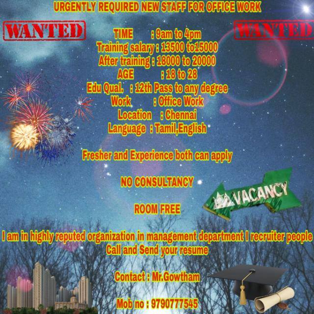 Chennai job