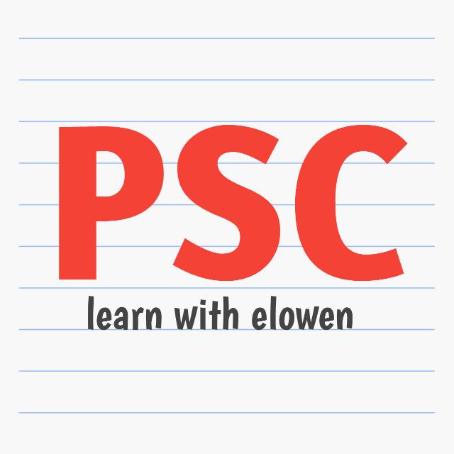 PSC LEARN WITH ELOWEN