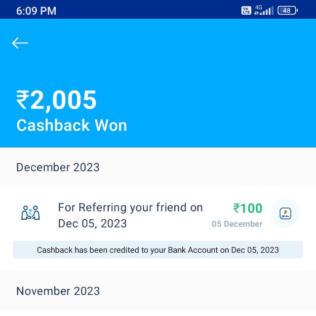 Cashback ₹100 real money ??