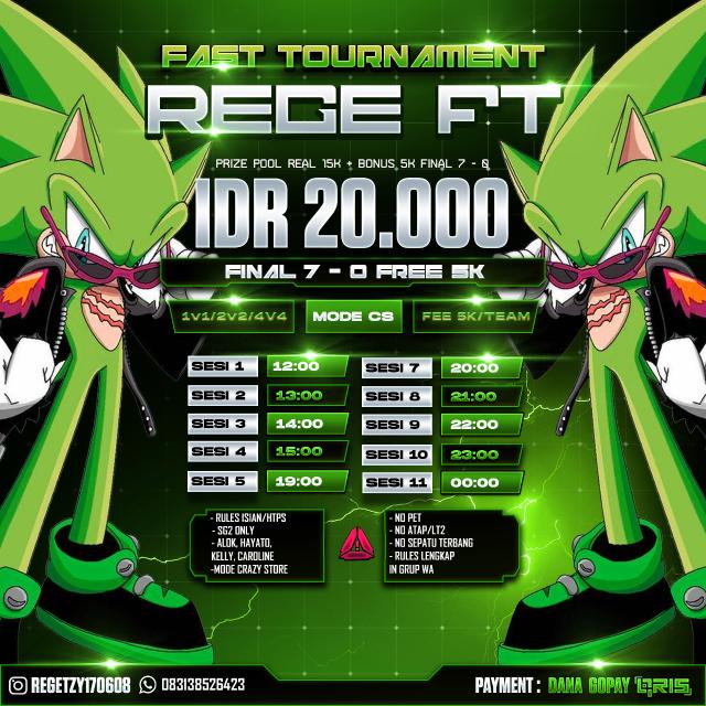 INFO TURNAMEN BY REGE FT Whatsapp group