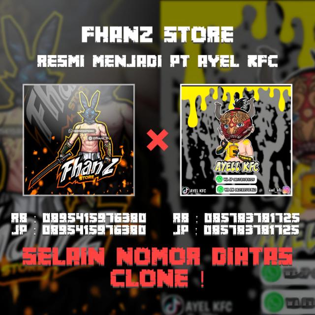 STOCK 1 FHANZ JB X AYEL KFC Whatsapp group