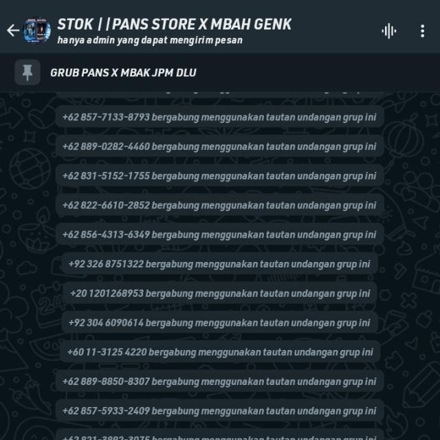 WARUNG JPM DERES PANS SLEWBEW Whatsapp group
